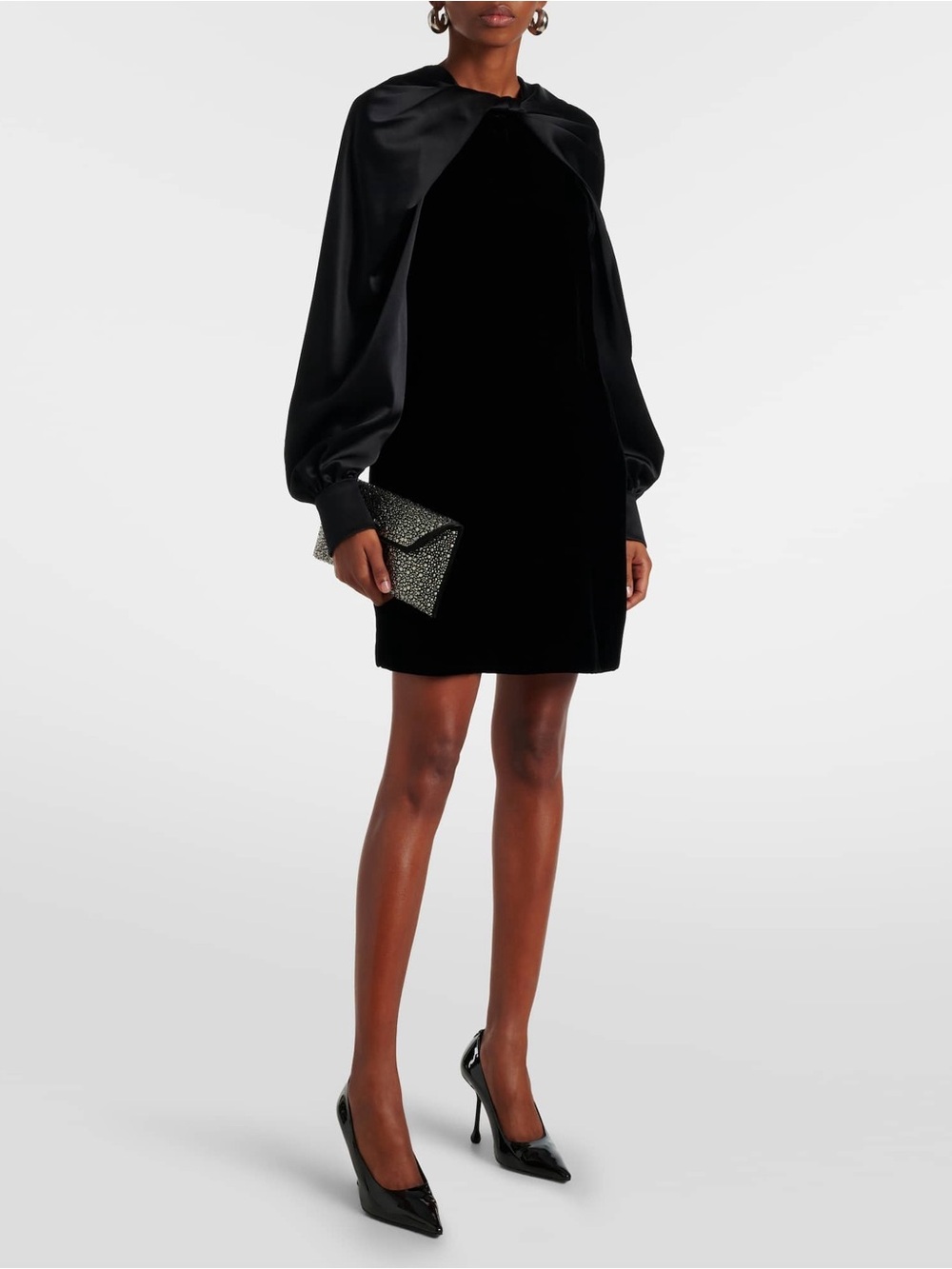 MaxMara ZARELIA Dress. Silk, Velvet Torchon Mini Dress.